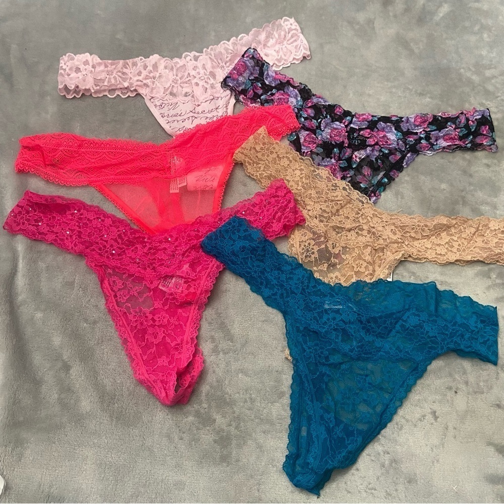 New! Victoria’s Secret 6 panty bundle sexy mesh thong 10396